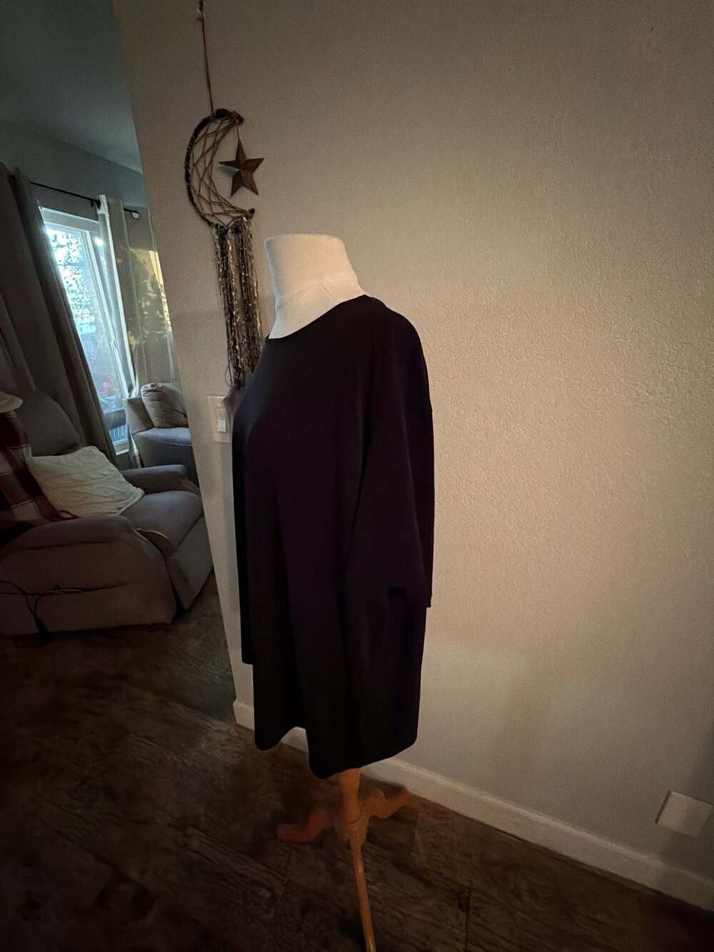 Susan Graver Essentials Liquid Knit 3/4 Sleeve Tunic Top - Picture 2 of 6